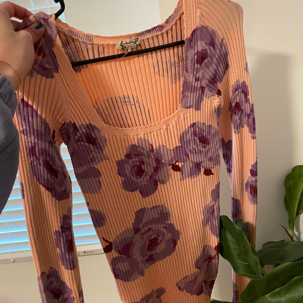 Floral free people bodysuit
